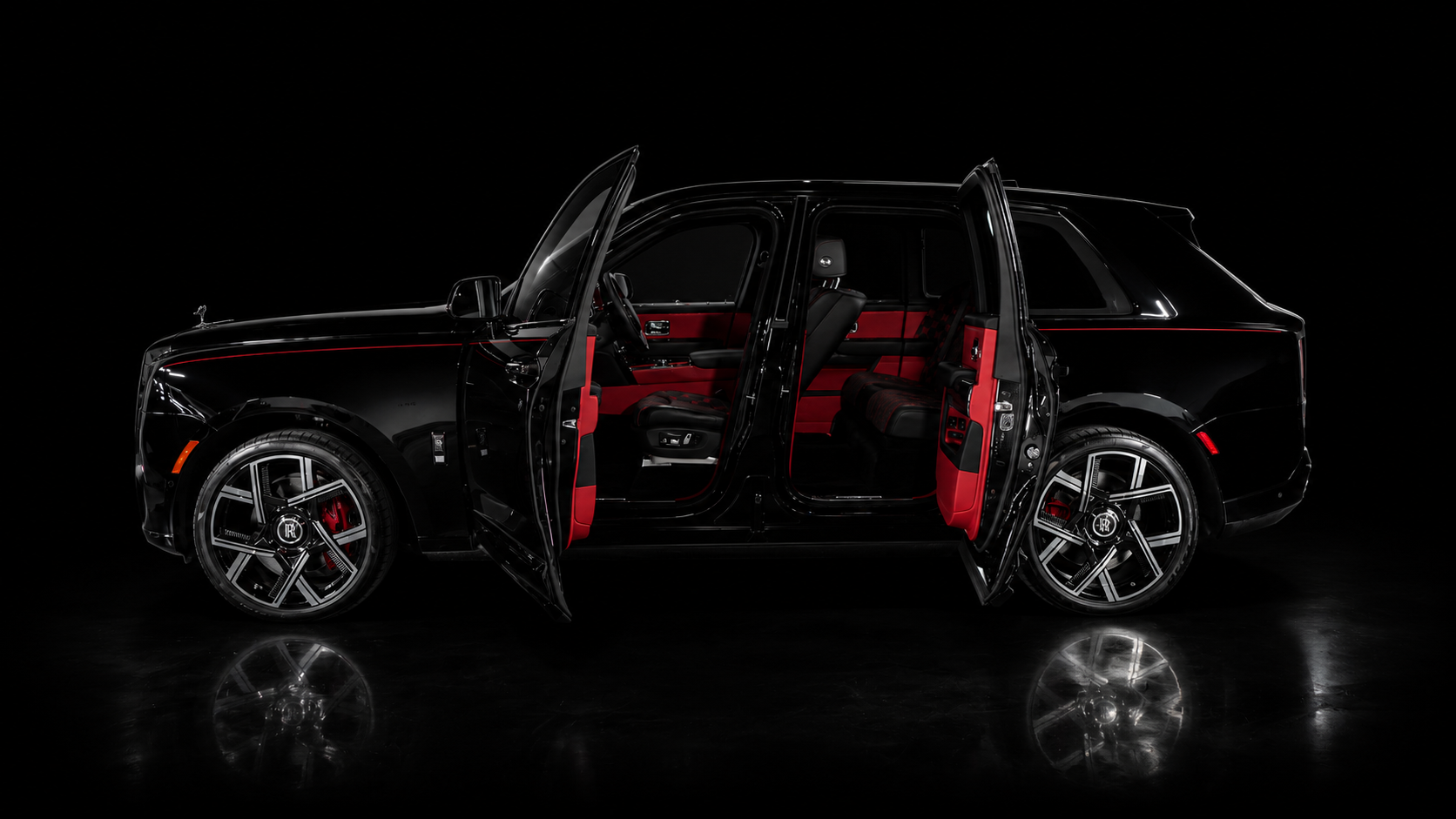 Luxury SUV dark background