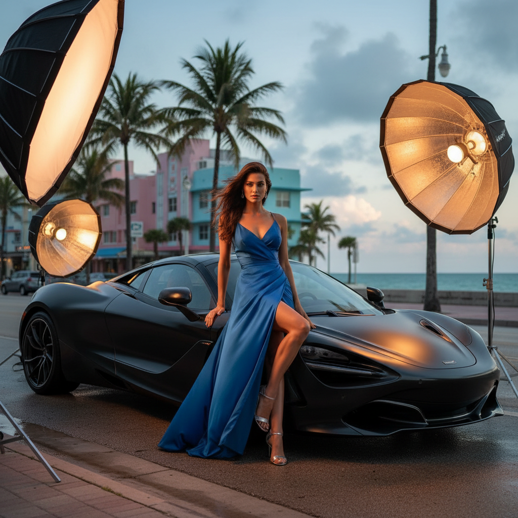Luxury car photoshoot Miami